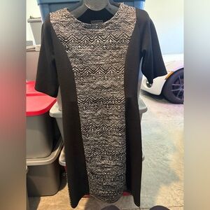 Black and Gray Patterned Women’s Dress p12